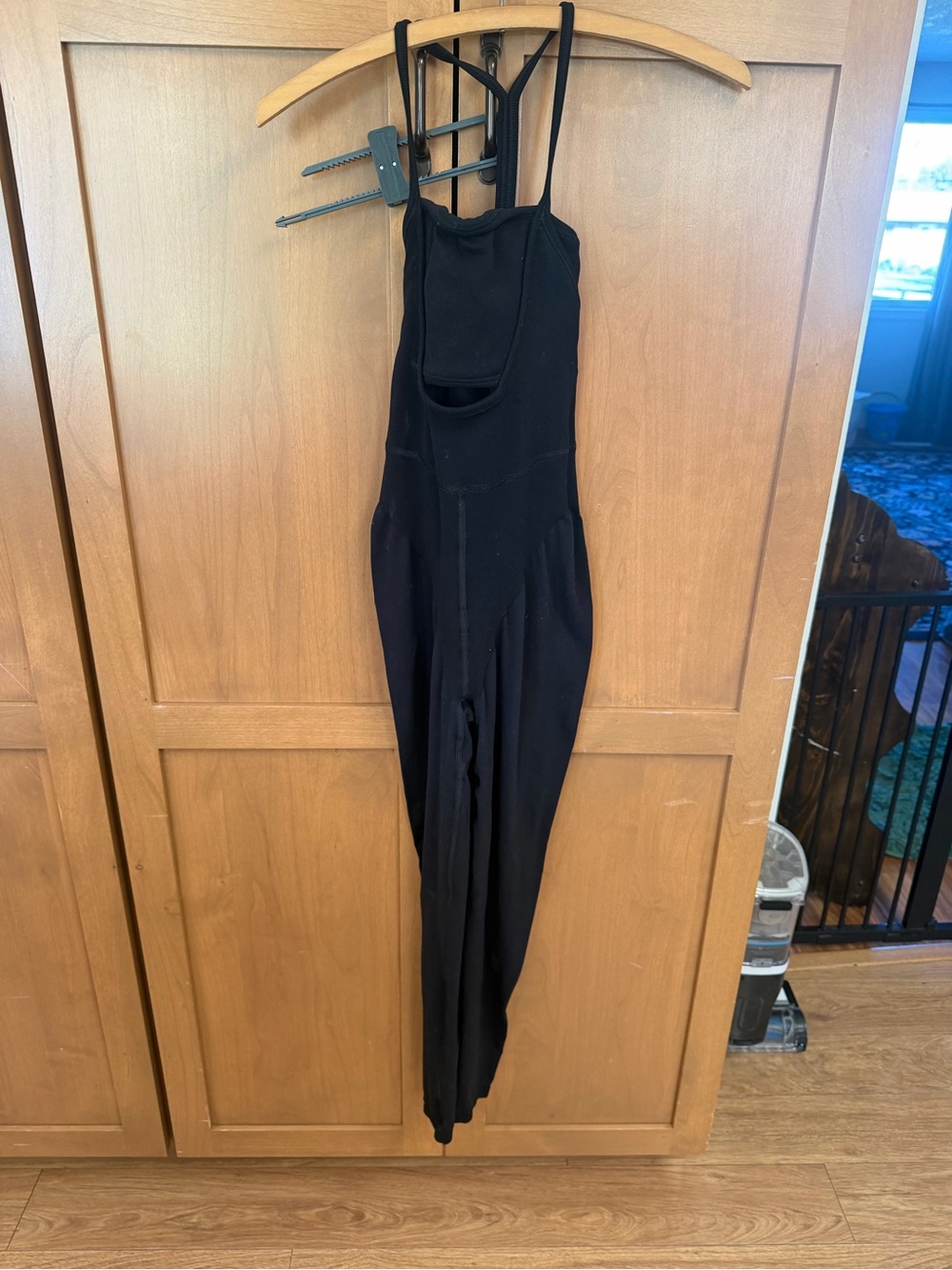 FP Movement by Free People Black Strappy Jumpsuit